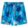 Angel season Boys Swim Trunks with UPF 50+ Kids Board Shorts Quick Dry Youth Swimsuit Teen Boy Swimwear Turtle Blue Size 11-12 Years view 1