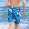 Angel season Boys Swim Trunks with UPF 50+ Kids Board Shorts Quick Dry Youth Swimsuit Teen Boy Swimwear Turtle Blue Size 11-12 Years view 3