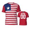 Custom Name Number Liberia Flag Emblem Men's Patriotic T Shirt 3D Tops Sport Soccer Shirts view 1