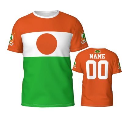 Custom Name Number Niger Flag Emblem Men's Patriotic T Shirt 3D Tops Sport Soccer Shirts