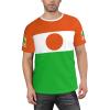 Custom Name Number Niger Flag Emblem Men's Patriotic T Shirt 3D Tops Sport Soccer Shirts view 2