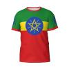 Custom Name Number Ethiopia Flag Emblem Men's Patriotic T Shirt 3D Tops Sport Soccer Shirts view 4