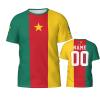 Custom Name Number Cameroon Flag Emblem Men's Patriotic T Shirt 3D Tops Sport Soccer Shirts view 1