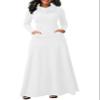 Bengbobar Womens Turtleneck Dress Long Sleeve Plain Swing Maxi Dress Winter Elegant Plus Size Dresses with Pockets view 1