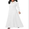 Bengbobar Womens Turtleneck Dress Long Sleeve Plain Swing Maxi Dress Winter Elegant Plus Size Dresses with Pockets view 2
