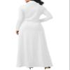 Bengbobar Womens Turtleneck Dress Long Sleeve Plain Swing Maxi Dress Winter Elegant Plus Size Dresses with Pockets view 3