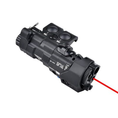 Nylon ML C1+ Box Visable Laser Sight,with IR Laser+Red/Green/Blue Laser Sight+IR Fill Light+Momentary/Constant Modes/Strobe Modes Whitelight LED 220 Lumens Flashlight,fit 20mm Rail (Red Laser BK)