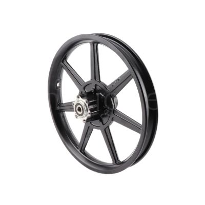 Motorcycle Accessories 14 Inch Aluminum Alloy Wheel 14x1.75 Disc Brake Front Rim For Electric Scooters E-bike Folding Bicycles (Color : Black)
