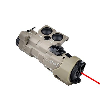 Nylon ML C1+ Box Visable Laser Sight,with IR Laser+Red/Green/Blue Laser Sight+IR Fill Light+Momentary/Constant Modes/Strobe Modes Whitelight LED 220 Lumens Flashlight,fit 20mm Rail (Red Laser DE)