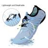 YALOX Water Shoes Men's Women's Swim Shoes Outdoor Beach Barefoot Quick-Dry Aqua Pool Socks Swimming Yoga Surfing Exercise(A03-Blue Gray,39EU) view 2