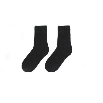 AFTOSA Wool socks autumn and winter thickened women's socks warm solid color terry socks snow ladies mid-cut socks