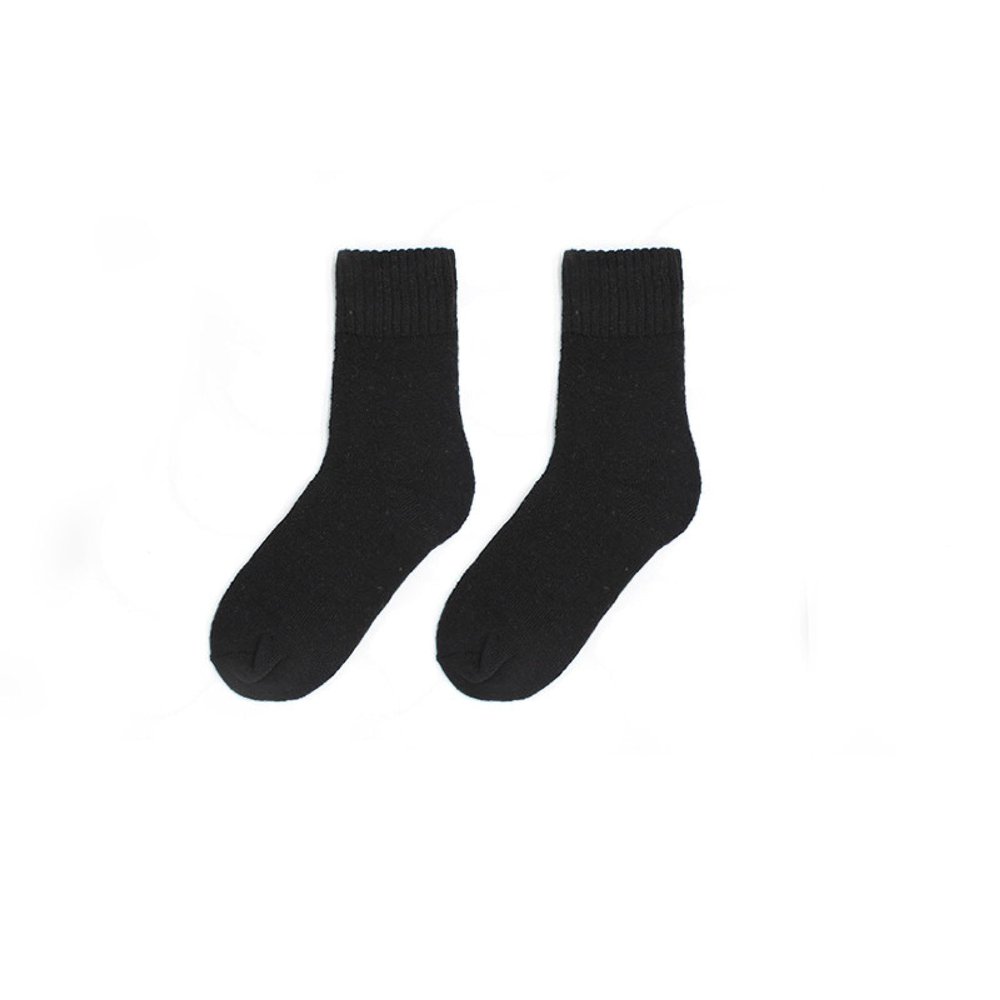 AFTOSA Wool socks autumn and winter thickened women's socks warm solid color terry socks snow ladies mid-cut socks