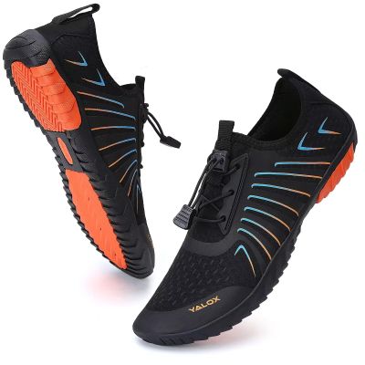 YALOX Water Shoes Men's Women's Swim Shoes Outdoor Beach Barefoot Quick-Dry Aqua Pool Socks Swimming Yoga Surfing Exercise(A03-Black,48EU)