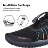 YALOX Water Shoes Men's Women's Swim Shoes Outdoor Beach Barefoot Quick-Dry Aqua Pool Socks Swimming Yoga Surfing Exercise(A03-Black,48EU) view 3