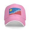 Flag of Sioux Falls, South Dakota Baseball Cap for Men Women Adjustable Funny Dad Hat Pink view 2