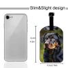 Rottweiler Pattern Print Suitcase Luggage Tag, Leather Suitcase Tags, with Privacy Name Address Labels view 4