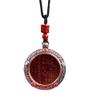 YTDJJWLS Natural Vermilion Mountain Wheel Pendant Bagua Wheel Necklace Ethnic Style Pendant, Red view 1