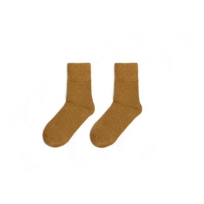 AFTOSA Wool socks autumn and winter thickened women's socks warm solid color terry socks snow ladies mid-cut socks