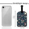 Nautical Sailing Pirate Theme Print Suitcase Luggage Tag, Leather Suitcase Tags, with Privacy Name Address Labels view 4