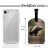 Cute Honey Badger Print Suitcase Luggage Tag, Leather Suitcase Tags, with Privacy Name Address Labels view 4