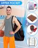 Heavy Duty Soccer Ball Net Bag(100L Extra Large Capacity 10-12Balls), Drawstring Mesh Ball Bag with Zipper Pocket, Sports Equipment Storage Organizer Hold for Gym, Beach, Cloth, Swimming Gears (1) view 3