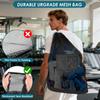 Heavy Duty Soccer Ball Net Bag(100L Extra Large Capacity 10-12Balls), Drawstring Mesh Ball Bag with Zipper Pocket, Sports Equipment Storage Organizer Hold for Gym, Beach, Cloth, Swimming Gears (1) view 4