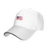 Proud Coast Guard Dad National Flag Baseball Cap for Men Women Adjustable Funny Dad Hat White view 1