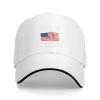 Proud Coast Guard Dad National Flag Baseball Cap for Men Women Adjustable Funny Dad Hat White view 2