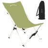 Whitsunday Outdoor Chair Camping Folding Butterfly Chair with Pillow, Portable Reclining Chair for Camping, Picnic, Beach, Travel, Hiking -Green view 1