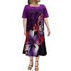 2023 Summer New Micronesia Muumuu Dress Fishtail Mini Dress Dinner Women's Puffed Sleeve Dress view 2