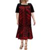 2023 Summer New Micronesia Muumuu Dress Fishtail Mini Dress Dinner Women's Puffed Sleeve Dress view 4