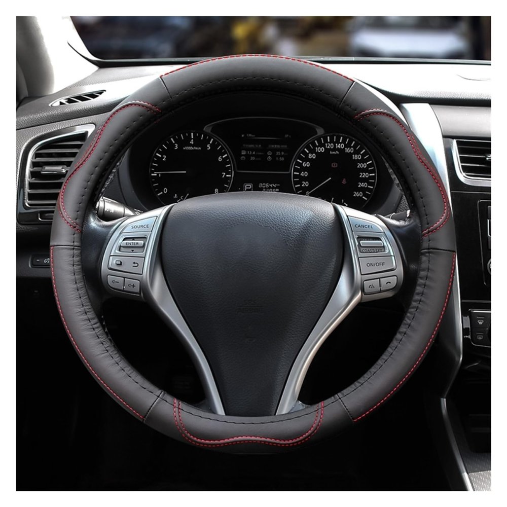 Car Steering Wheel Cover for Car Steering Wheel Cover Leather Renewal Accessories Four Seasons Undifferentiated Feeling (Color : 1#)