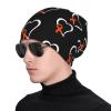 Leukemia Awareness Beanie Skull Cap Warm Knit Slouchy Hat for Women Men Black view 3