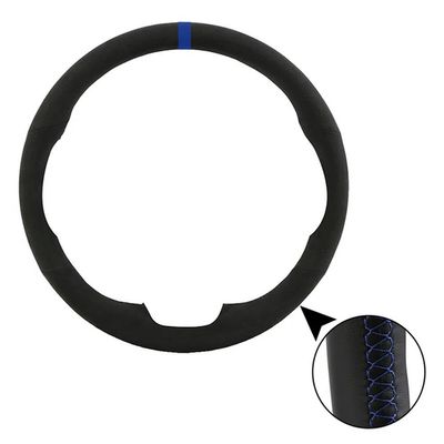 Car Streeing Wheel Cover for M-azda CX-3 CX3 CX-5 CX5 2017 2018 for M-azda 6 CX-9 Suede Braid for Steering Wheel Non-Slip-Blue