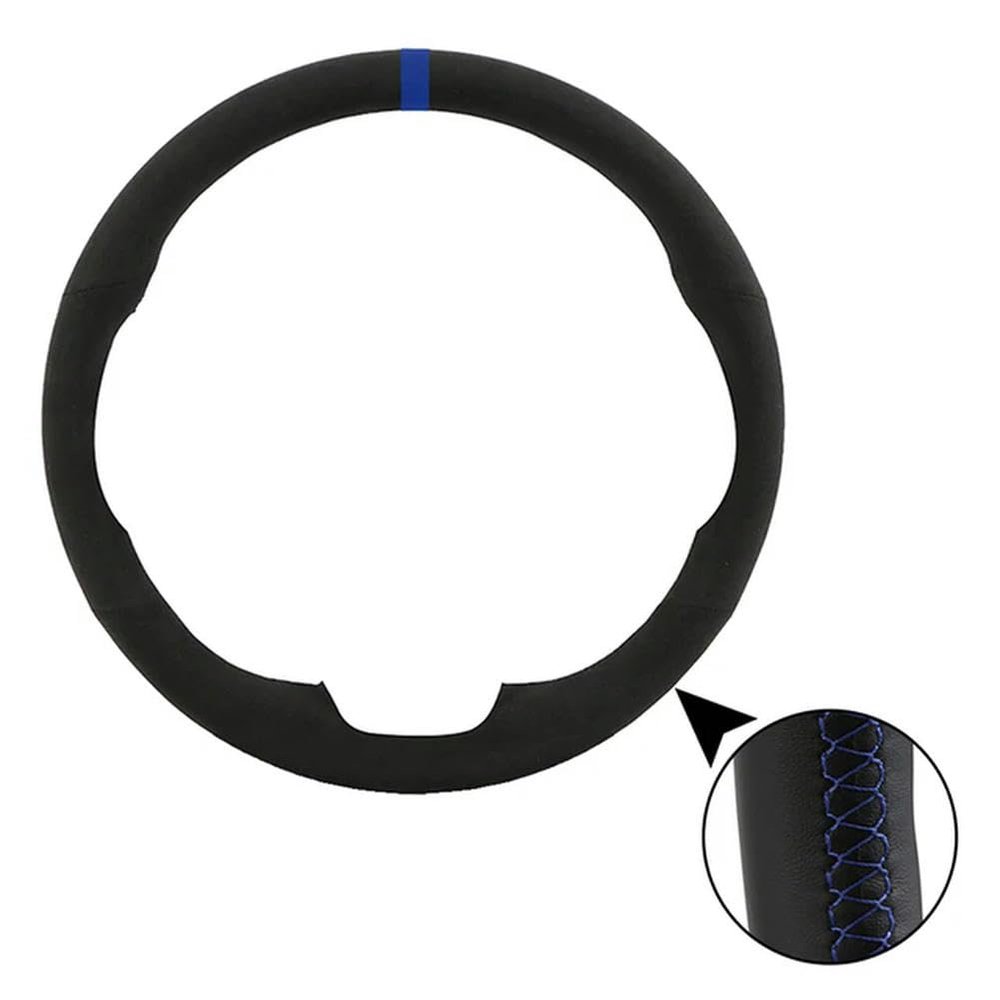 Car Streeing Wheel Cover for M-azda CX-3 CX3 CX-5 CX5 2017 2018 for M-azda 6 CX-9 Suede Braid for Steering Wheel Non-Slip-Blue