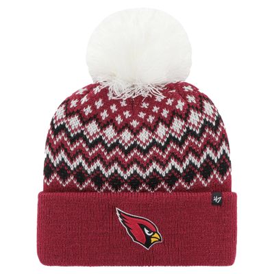 47 Women's Cardinal Arizona Cardinals Elsa Cuffed Knit Hat with Pom
