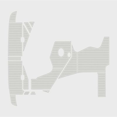 2003-2010 Maxum 3100 SE Cockpit & Swim Platform 1/4 6mm eva Faux Teak Deck Surfing Boat Fishing Boat Motorcycle Hurts crapet Non-Slip mat Floor (Grey Over White)