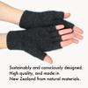 Native World Possum Merino Wool Fingerless Gloves for Women and Men, Soft Extremely Warm (Charcoal, Large) view 3