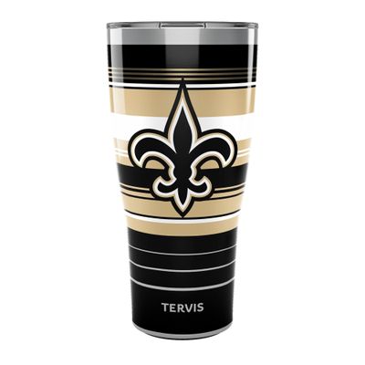 Tervis Traveler NFL New Orleans Saints - Hype Stripes Triple Insulated Tumbler Travel Cup Keeps Drinks Cold & Hot, 30oz, Stainless Steel