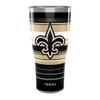 Tervis Traveler NFL New Orleans Saints - Hype Stripes Triple Insulated Tumbler Travel Cup Keeps Drinks Cold & Hot, 30oz, Stainless Steel view 1