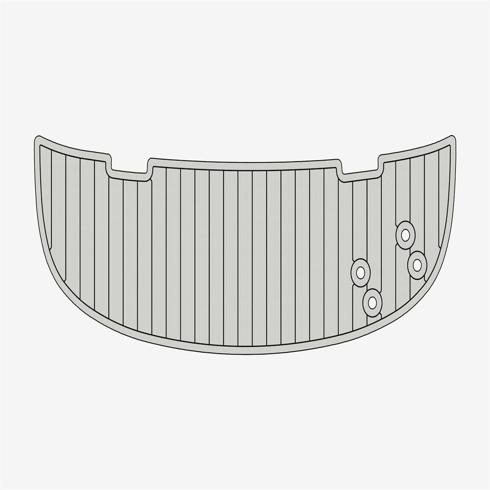 ATDEK 2004-208 Maxum 1800 SR3 Swim Platform 1/4 6mm eva Faux Teak Deck Surfing Boat Fishing Boat Motorcycle Hurts crapet Non-Slip mat Floor (Grey Over Black)