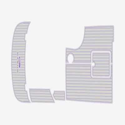 2002-2007 Maxum 2400 SC Cockpit & Swim Platform 1/4 6mm eva Faux Teak Deck Surfing Boat Fishing Boat Motorcycle Hurts crapet Non-Slip mat Floor (Grey oveer Purple)