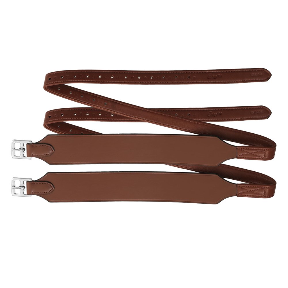 Exion Horse Stirrup Leather for English Saddle | Wide Horse Stability Leather Stirrup for Dressage and Jumping Saddles (Oak Brown, 48 inch)