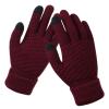 exnox Touch Screen Gloves Women's Winter Knitted Velvet Jacquard Thickened Non-Slip Warm Winter Gloves view 1