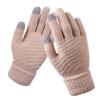 exnox Touch Screen Gloves Women's Winter Knitted Velvet Jacquard Thickened Non-Slip Warm Winter Gloves view 3