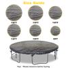 SIHAIAN 12 FT Trampoline Protective Cover, Waterproof, Anti-UV, Snow & Dust-Proof, Black view 2