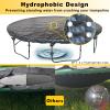 SIHAIAN 12 FT Trampoline Protective Cover, Waterproof, Anti-UV, Snow & Dust-Proof, Black view 4