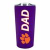 Campus Colors NCAA Stainless Steel Travel Tumbler for Dad - 18 oz - Double Walled Insulated Drinkware (Clemson Tigers - Purple) view 1