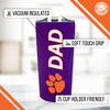 Campus Colors NCAA Stainless Steel Travel Tumbler for Dad - 18 oz - Double Walled Insulated Drinkware (Clemson Tigers - Purple) view 3