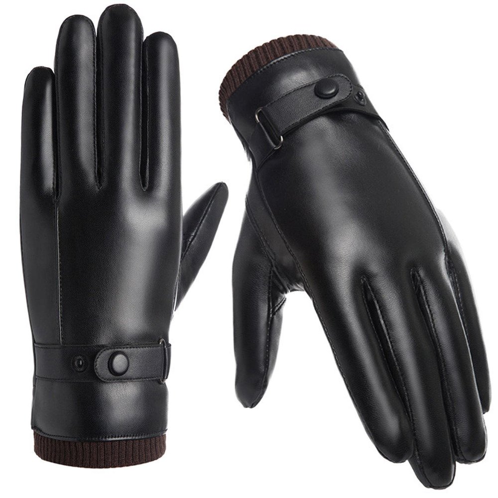 exnox Motorcycle Gloves Men's Winter Velvet Thickened Warm, Windproof, Cold-Proof and Non-Slip Riding Cotton Gloves